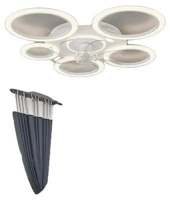 Obrázek produktu pro Stropní ventilátor, dálkové ovládání, nastavitelná teplota barev, BÍLÁ