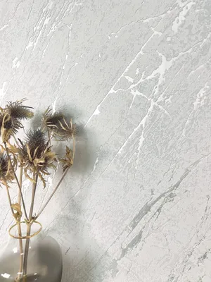 Produktbild von NEWROOM Tapete Grau Vliestapete Marmor - Marmoroptik Modern Hellgrau Silber Metallic Marmor-Tapete 3D Optik