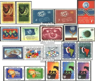 Produktbild von Briefmarken UNO - New York 1961 Mi 94-113 (kompl.Ausg.) Jahrgang 1961 komplett postfrisch Sondermarken