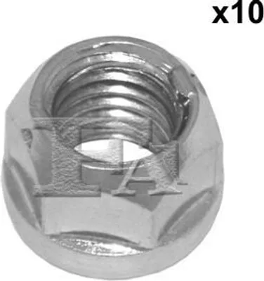 Produktbild von Selbstsichernde Mutter mit Flansch M10x1,25 Schlüsselweite 14 mm Flansch 16 mm verzinkt