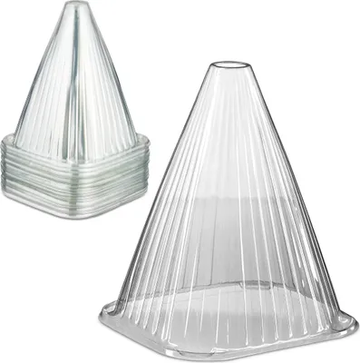 Image de Relaxdays - Clochettes de protection pour plantes, lot de 80, protection contre les limaces, protection contre le gel, H x l x P : 22 x 19 x 19 cm, clochettes en PVC, transparentes