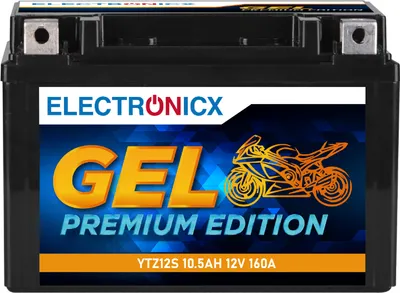 Immagine prodotto di Batteria per moto Electronicx GEL 12 V 11 Ah - Sostituto per YTZ12-S, CTZ14-S, ETZ14-S, YTZ14-4 - Elevata potenza di avviamento e senza manutenzione ▶ Batteria premium 12 V senza manutenzione  Spedizione in Germania