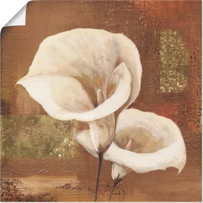 Produktbild von ARTland Poster Klassische Callas - gold Größe: 70x70 cm