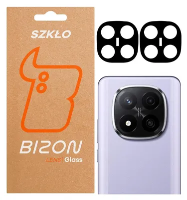 Produktbild von Gehärtetes Glas für die Kamera für Xiaomi Redmi Note 14 Pro Plus 5G, Bizon Glass Silk Lens, 2 Stück