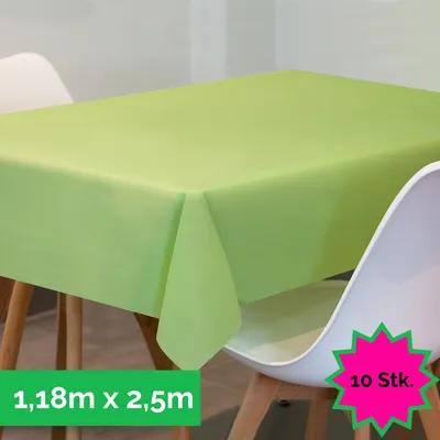 Produktbild von Sensalux Tischdecke, abwaschbar, Vorteilspack, 10 Stück, 1,18m x 2,5m, Apfelgrün