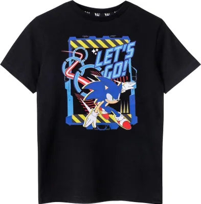 Image de Sonic The Hedgehog - "Let's Go " T-shirt garçon manches courtes NS7518 (116) (Noir)