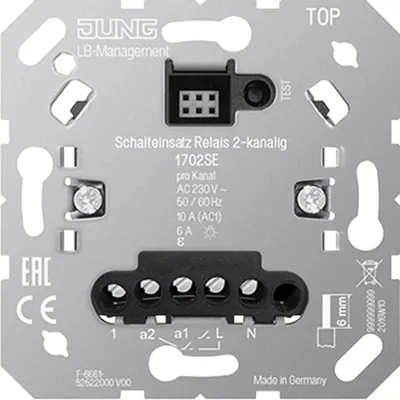 Zdjęcie produktu dla JUNG 1702SE, Plastik, -25 - 45 °C, -20 - 70 °C, 50 - 60 Hz, 230 V