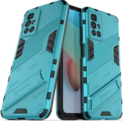 Produktbild von Armor Hülle für Xiaomi Redmi 10, Hybrid PC TPU Bumper Stoßfestes Schutzhülle mit Standfunktion Blau