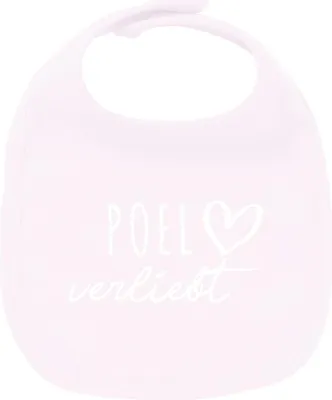 Produktbild von Huuraa Unisex Babylatz Poel verliebt Geschenk Babypink  Baumwolle Poel Mitbringsel