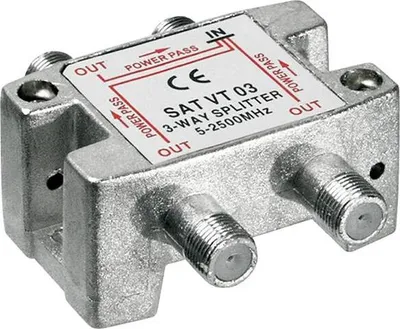 Produktbild von Goobay 63455, Kabelsplitter, 5 - 2450 MHz, Metallisch, 1 Stück(e), F-socket