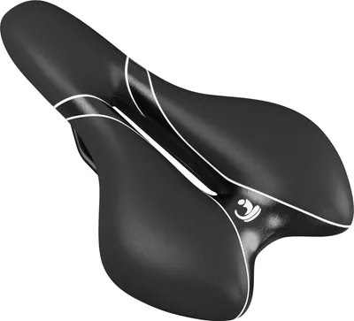 Produktbild von WELLGRO Sportsattel schwarz - Rennradsattel - ca. 28x16x8 cm (LxBxH) - Fahrradsitz für Mountainbike - Trekkingrad - Fahrradsattel gepolstert