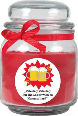 Obrázok produktu pre Vonná sviečka v cukorničke na Deň otcov, vôňa: ruža ( červená ), 300 g - doba horenia až 70 hodín