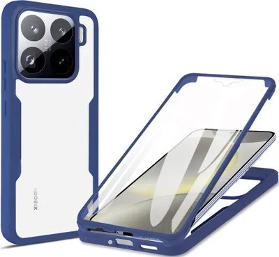 Produktbild von Schutzhülle für Xiaomi 15, Eingebautem Displayschutz 360 Grad Komplettschutz Handyhülle Blau