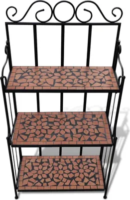 Produktbild von vidaXL Pflanzenständer Mosaik Terracotta