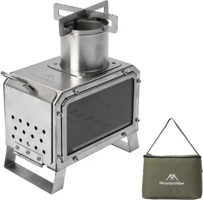 Produktbild von Outdoor Camping oefen Tragbare Edelstahl Ofen Multifunktionale Picknick BBQ Kochen Zubehoer Brennholz Ofen