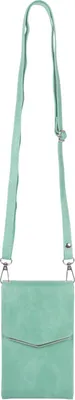 Produktbild von styleBREAKER Mini Umhängetasche mit V-Klappe und Metall Detail | kleine Handytasche zum Umhängen | elegante Crossbody Bag mit Kartenfächern für Damen
