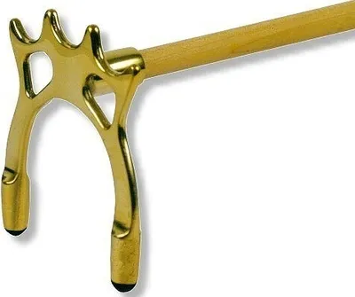 Produktbild von Messing Queuebrücke, 80-85mm hoch, mit 5 kantenfrei abgerundeten Gleitmulden