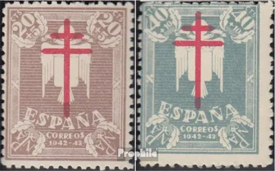 Produktbild von Briefmarken Spanien 1942 Mi 901-902 (kompl.Ausg.) postfrisch Tuberkulose
