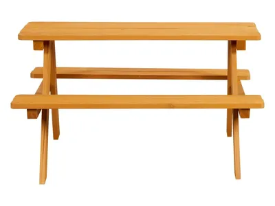 Produktbild von Kinder Sitzgarnitur Gartenmöbel Holz Kindertisch Bank Echtholz Robuster Tisch