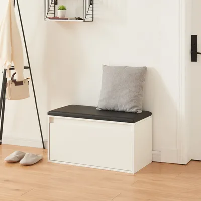 Immagine prodotto di Panca Degerfors con cassetto 80 x 39 x 45 cm bianco/nero