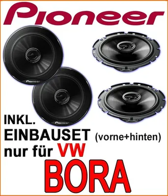 Produktbild von Pioneer Komplettset für vorne & hinten - Einbauset passend für VW Bora - justSOUND