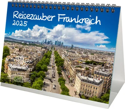 Produktbild von Reisezauber Frankreich DIN A5 Tischkalender für 2025 Paris Provence Urlaub - Seelenzauber