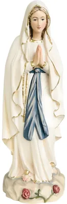 Madonna von Lourdes aus Holz, 12 cm, handbemalt, Krippenfigur