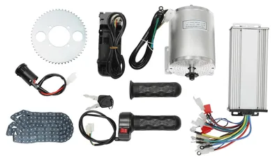 Produktbild von 3000W bürstenloser Motor - Umrüstkit für E-Bike und E-Scooter - 48–72V - Mit Controller und Gasgriff - 6000 U/min - Silber und Schwarz