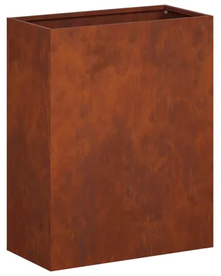 Image de vidaXL Pot de jardin d'extérieur, aspect rouille, 40 x 20 x 40 cm, acier résistant aux intempéries