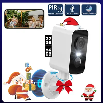 Obrázek produktu pro 330° venkovní sledovací kamera, 2K 3MP, barevné noční vidění s detekcí AI, sledování pohybu, WLAN 32&64GB
