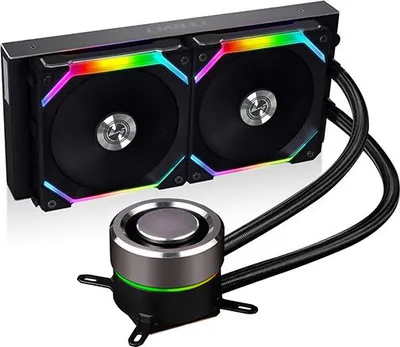 Produktbild von Lian Li Galahad 240SLB bk RGB - All-in-One-Flüssigkeitskühler - 800 RPM - 1900 RPM - 32 dB - 58,54 cfm - Schwarz