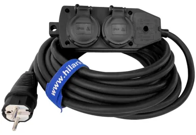 Produktbild von Gummi-Verlängerungskabel H05RRF OW 3x1,5 3m VERTEILER