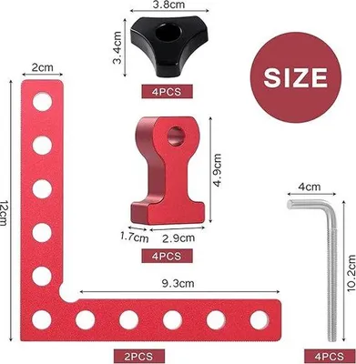 Obrázek produktu pro Svorky Famanu, rozměry 120 mm x 120 mm, vyrobené z hliníku a nerezové oceli