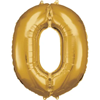 Produktbild von AMSCAN Large number 0 Folienballon N3     0