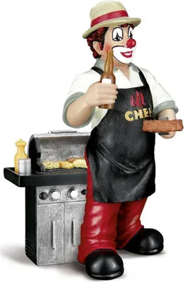Immagine prodotto di Gilde Clown, "Chefgriller", Grillmotiv, Kunstharz, mehrfarbig, VE 1, L. 7 cm, B. 13 cm, H. 14.5 cm 10279 4063387102794