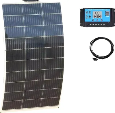 Image de Panneau solaire, monocristallin, wasserdicht, 130w 12v Kit-a