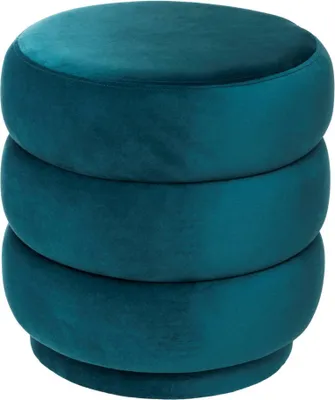 Produktbild von Sinan Blauer Samt-Pouffe