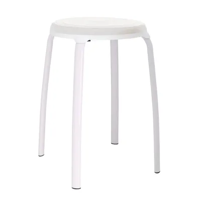 Produktbild von Badhocker weiß Hocker 30x47cm Sitzhocker Kunststoff Duschhocker bis zu 110kg