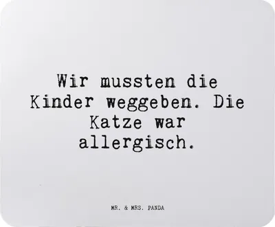 Produktbild von Mr. & Mrs. Panda Mouse Pad Wir mussten die Kinder... - Aquarellblau - Geschenk, pc mauspad, Zitat, Katze, Spruch Sprüche Weisheiten Zitate Lustig Weisheit Worte, mousepad