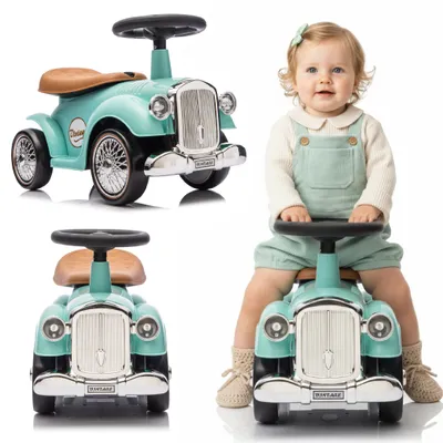 Obrázok produktu pre Detské vozidlo Scooter Car Walker Detské auto Retro Mint