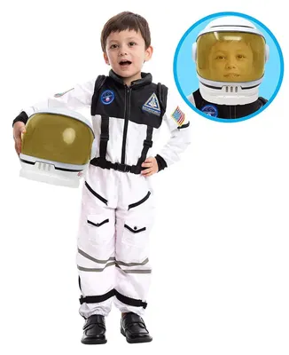Image de Costume d'astronaute - Costume d'Halloween pour enfants - Avec casque - Combinaison spatiale - Cosplay - Plastique - Taille S