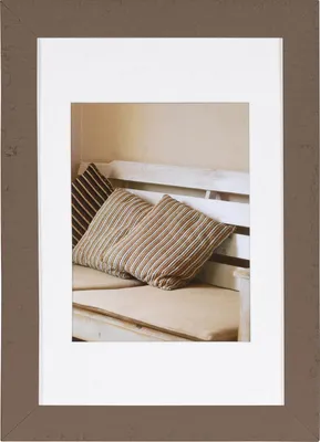 Zdjęcie produktu dla Ramka na zdjęcia Henzo, drewniana, imitująca drewno dryfujące, brązowa, średniej wielkości, 20x30 cm, z ramką passe-partout