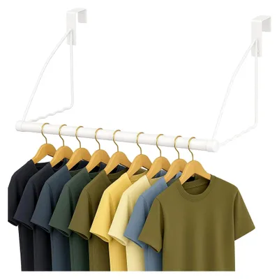 Produktbild von Türhaken für Garderobe und Handtücher über der Tür in Weiß