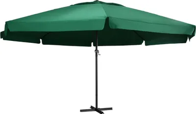 Image de Parasol de jardin avec mât en aluminium 600 cm vert