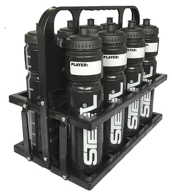 Produktbild von STEEL Flaschentärger Set inkl. 8 Flaschen kurzer Halm