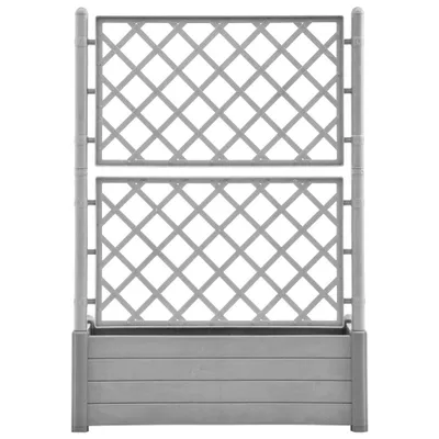 Produktbild von "2026 Modern"Beete - Grau Pflanzkübel mit Spalier 100x43x142cm PP Steingrau Promotion4677750