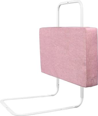 Produktbild von LZQ Bettschutzgitter, Bettgitter zum Vertikalen Heben,60cm 5-Loch Höhenverstellbar ,Rausfallschutz Kinderbettgitter für  Familienbett und Kinderbett(60cm, Kirschrosa)