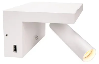 Zdjęcie produktu dla KARPO Bedside, wewnętrzna natynkowa lampa ścienna LED, biała, 3000K