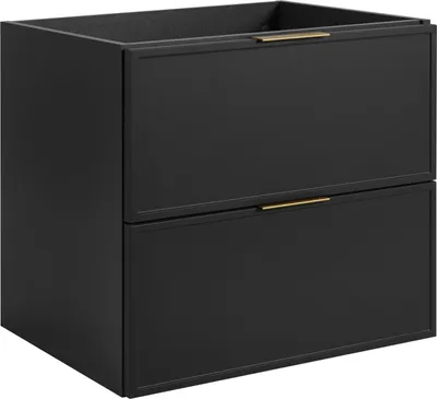Immagine prodotto di Mobile da bagno grigio scuro + maniglia dorata, 46 x 60 x 57 cm
