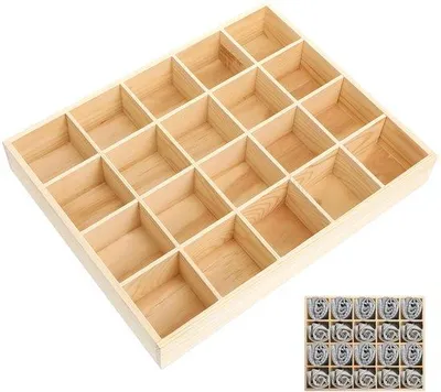 Produktbild von Hölzerner Strumpf- und Sockenhalter Hölzerner Schublade Organizer für Haushaltsgegenstände Strumpf- und Socken Aufbewahrungskasten